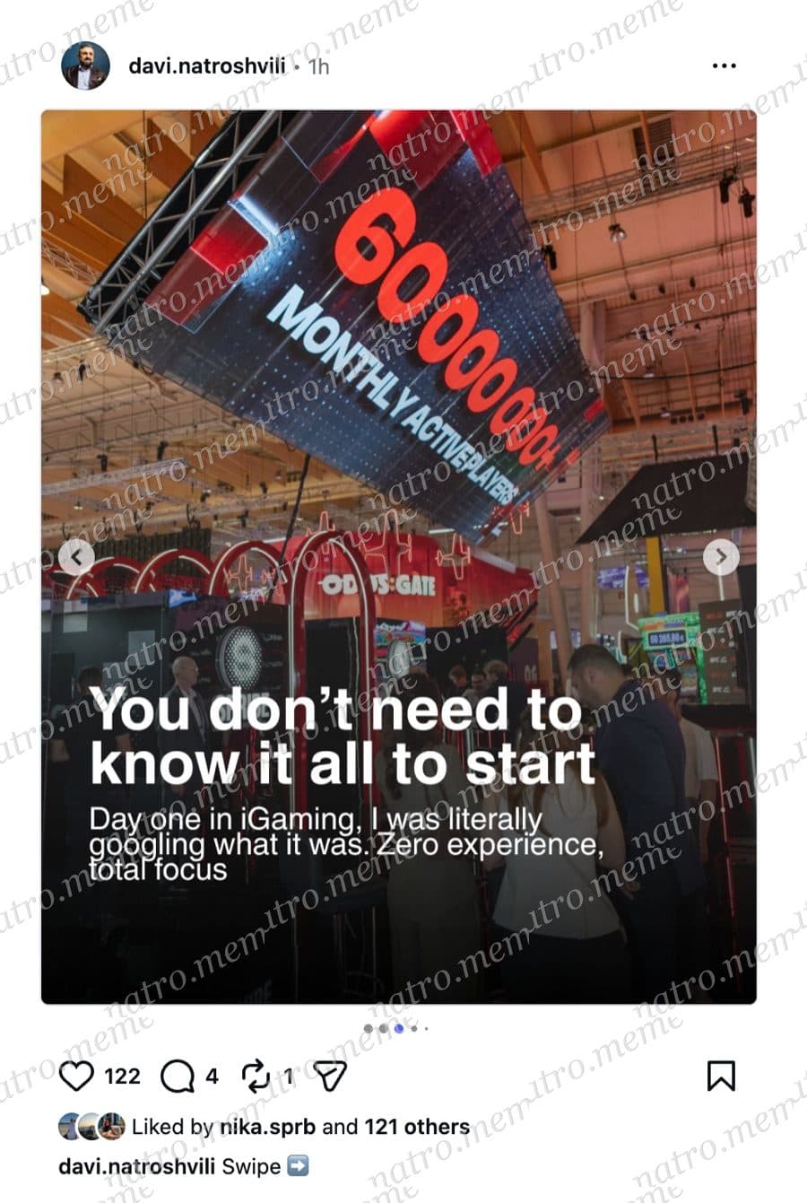 Instagram slide: “You don’t need to know it all to start”