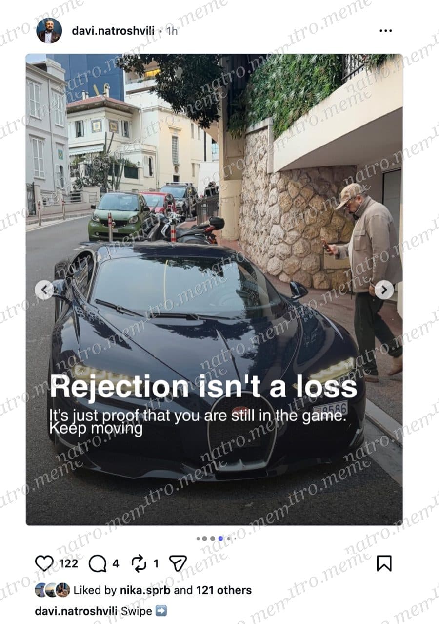 Instagram slide: “Rejection isn’t a loss”